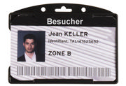 Security ID Card Holder, Open Face, Horizontal, for 1 Card