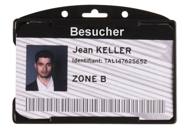 Security ID Card Holder, Open Face, Horizontal, for 1 Card