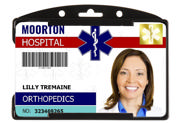 Security ID Card Holder, Open Face, Horizontal, for 1 Card