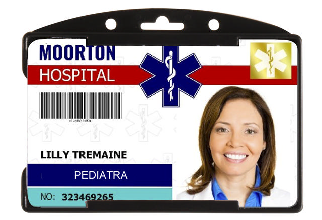 Security ID Card Holder, Open Face, Horizontal, for 1 Card