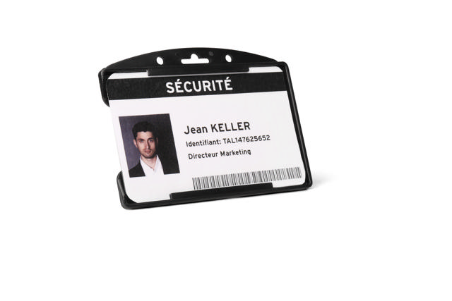 Security ID Card Holder, Open Face, Horizontal, for 1 Card