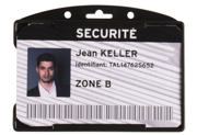 Security ID Card Holder, Open Face, Horizontal, for 1 Card