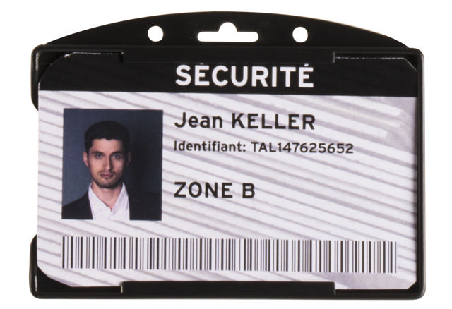 Security ID Card Holder, Open Face, Horizontal, for 1 Card