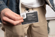 Security ID Card Holder, Open Face, Horizontal, for 1 Card