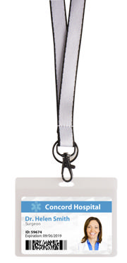 Antimicrobial Badge Holder, Horizontal