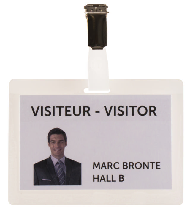 Self-laminating Badge Kit, with Clips and Inserts, Horizontal