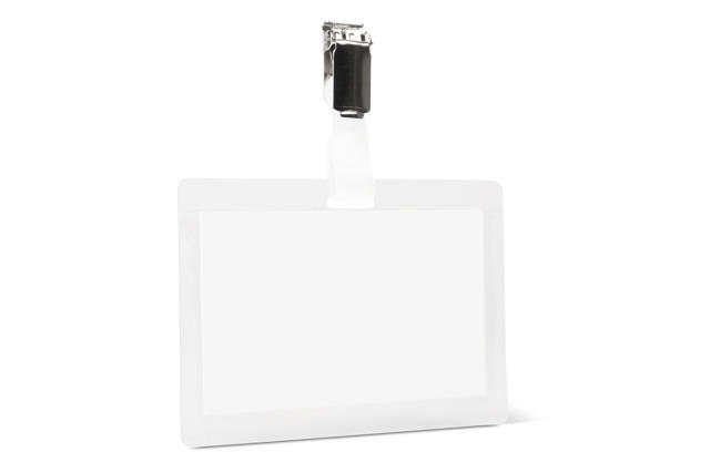 Self-laminating Badge Kit, with Clips and Inserts, Horizontal