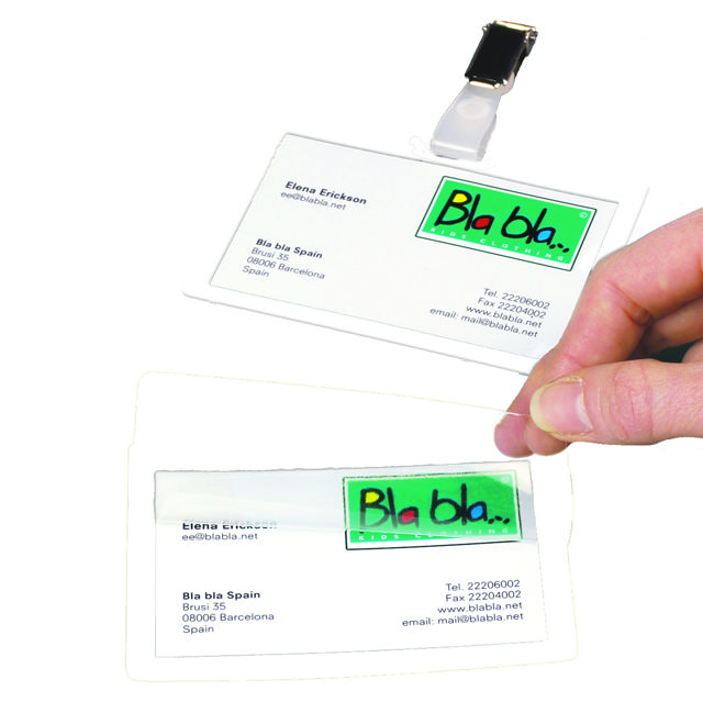 Self-laminating Badge Kit, with Clips and Inserts, Horizontal