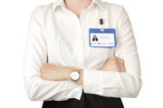 Visitor Badge Kit, PVC, with Clips and Inserts, Horizontal