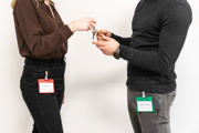 Visitor Badge Kit, PVC, with Clips and Inserts, Horizontal