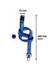 Flat Textile Lanyard, with Swivel Hook and Key Ring