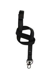Flat Textile Lanyard, with Swivel Hook and Key Ring