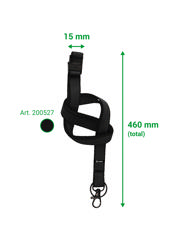 Flat Textile Lanyard, with Swivel Hook and Key Ring