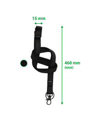 Flat Textile Lanyard, with Swivel Hook and Key Ring