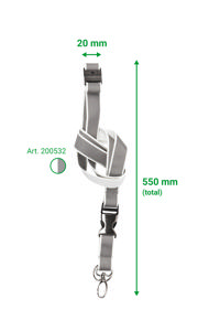 Reflective Security Lanyard, with detachable Clip