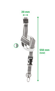 Reflective Security Lanyard, with detachable Clip