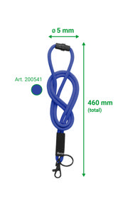 Soft Cord Lanyard, with Swivel Hook and Key Ring