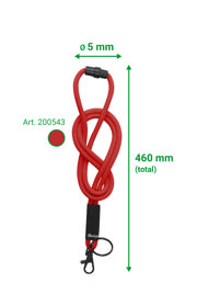 Soft Cord Lanyard, with Swivel Hook and Key Ring