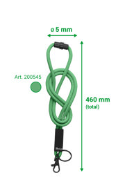 Soft Cord Lanyard, with Swivel Hook and Key Ring