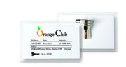 Pin Clip Name Badge, with Inserts, 75 x 40 mm