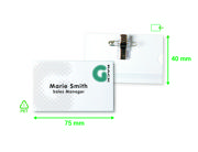 Pin Clip Name Badge, with Inserts, 75 x 40 mm