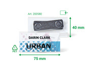 Magnetic Name Badge, with Inserts, 75 x 40 mm