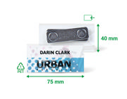 Magnetic Name Badge, with Inserts, 75 x 40 mm
