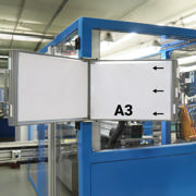 Empty Tarifold Metal Wall Display Unit, A4, for 10 Pockets, with Side Stops