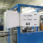 Empty Tarifold Metal Wall Display Unit, A4, for 10 Pockets, with Side Stops