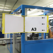 Empty Tarifold Metal Wall Display Unit, A4, for 10 Pockets, with Side Stops