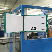 Empty Tarifold Metal Wall Display Unit, A4, for 10 Pockets, with Side Stops