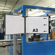 Empty Tarifold Metal Wall Display Unit, A4, for 10 Pockets, with Side Stops