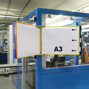 Empty Tarifold Metal Wall Display Unit, A4, for 10 Pockets, with Side Stops