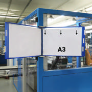 Empty Tarifold Metal Wall Display Unit, A4, for 10 Pockets, with Side Stops