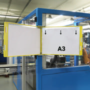 Empty Tarifold Metal Wall Display Unit, A4, for 10 Pockets, with Side Stops