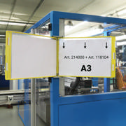 Empty Tarifold Metal Wall Display Unit, A4, for 10 Pockets, with Side Stops