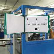 Empty Tarifold Metal Wall Display Unit, A4, for 10 Pockets, with Side Stops