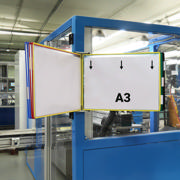 Empty Tarifold Metal Wall Display Unit, A4, for 10 Pockets, with Side Stops