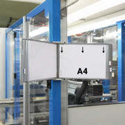 Empty Tarifold Metal Wall Display Unit, A5, for 10 Pockets, with Side Stops