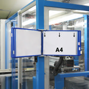 Empty Tarifold Metal Wall Display Unit, A5, for 10 Pockets, with Side Stops