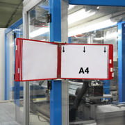 Empty Tarifold Metal Wall Display Unit, A5, for 10 Pockets, with Side Stops