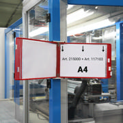 Empty Tarifold Metal Wall Display Unit, A5, for 10 Pockets, with Side Stops