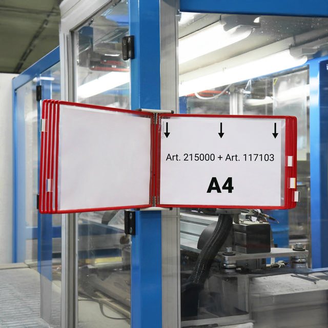 Empty Tarifold Metal Wall Display Unit, A5, for 10 Pockets, with Side Stops