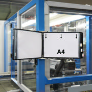 Empty Tarifold Metal Wall Display Unit, A5, for 10 Pockets, with Side Stops