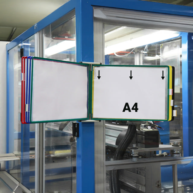 Empty Tarifold Metal Wall Display Unit, A5, for 10 Pockets, with Side Stops