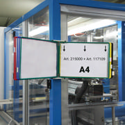 Empty Tarifold Metal Wall Display Unit, A5, for 10 Pockets, with Side Stops