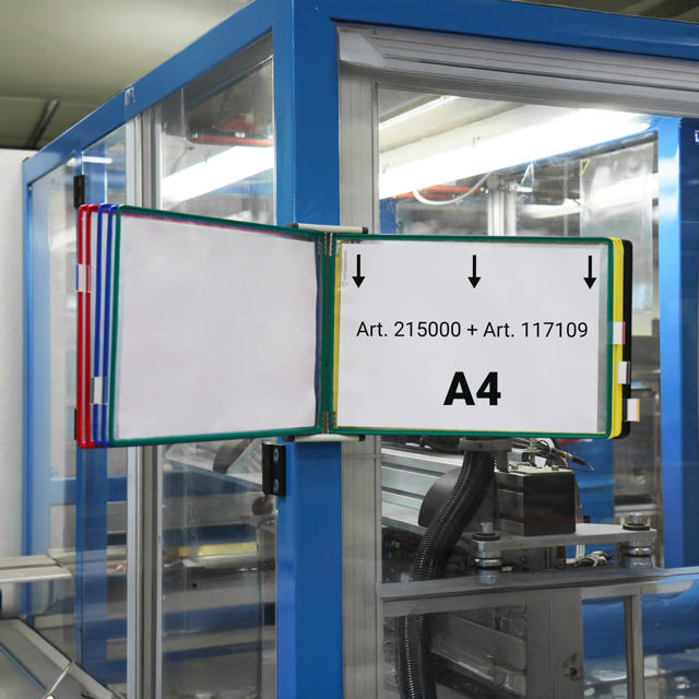 Empty Tarifold Metal Wall Display Unit, A5, for 10 Pockets, with Side Stops