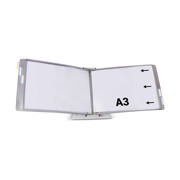 Mounted Empty Tarifold Metal Desk Display Unit, A4, with Side Stops, for 10 Pockets