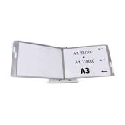 Mounted Empty Tarifold Metal Desk Display Unit, A4, with Side Stops, for 10 Pockets