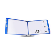 Mounted Empty Tarifold Metal Desk Display Unit, A4, with Side Stops, for 10 Pockets